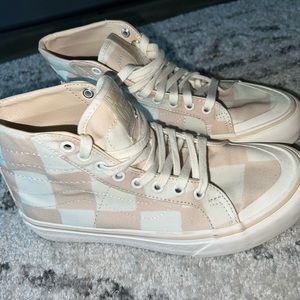 Pink checkered vans